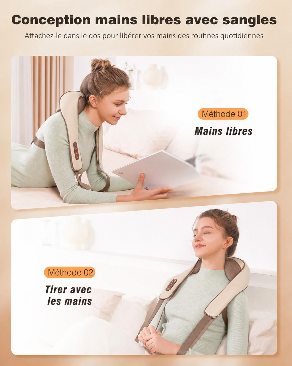 Masseur Cervical Shiatsu Infrarouge - Soulage en 10 minutes